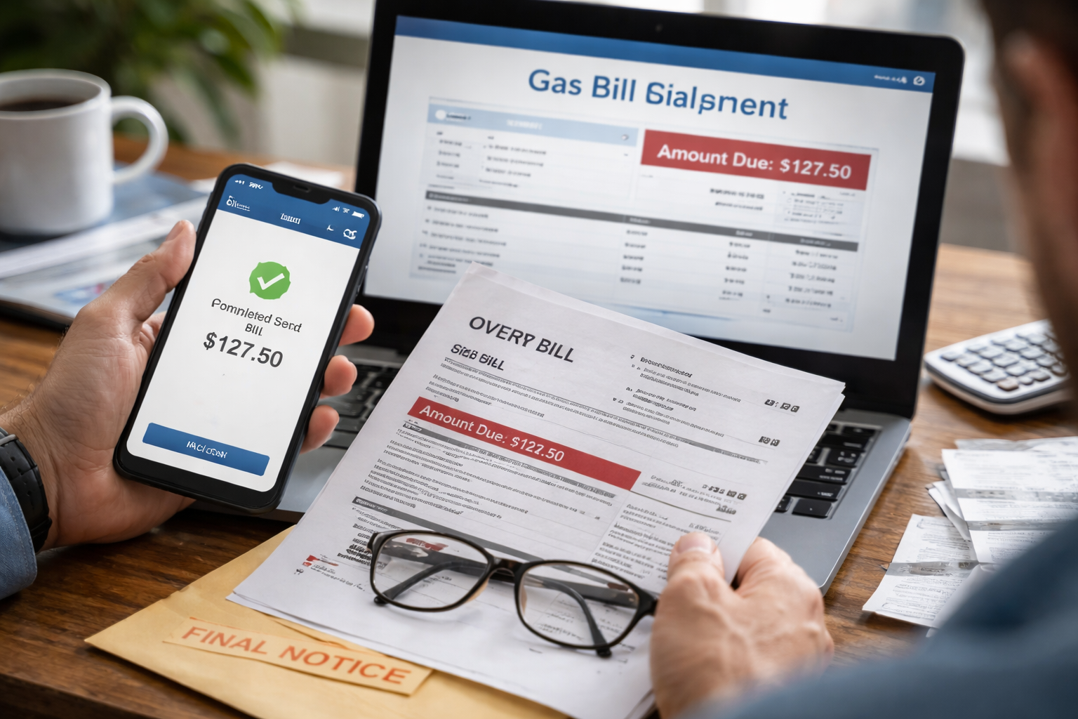 gas bill payment not applied