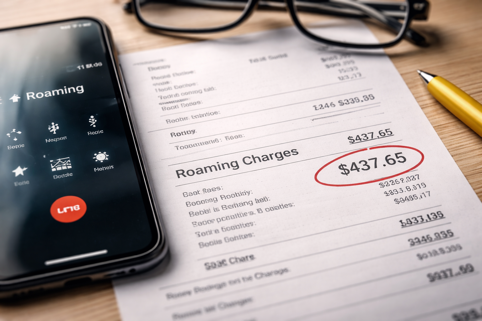 mobile bill roaming charges dispute