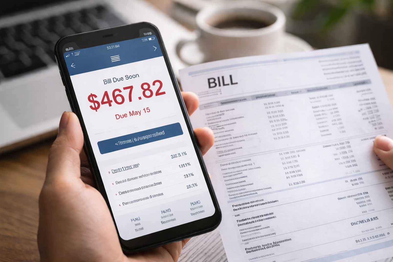 mobile bill balance wrong amount