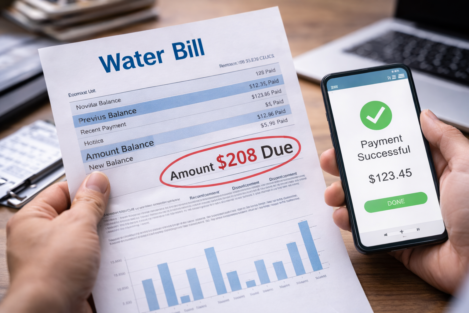 water bill payment not credited