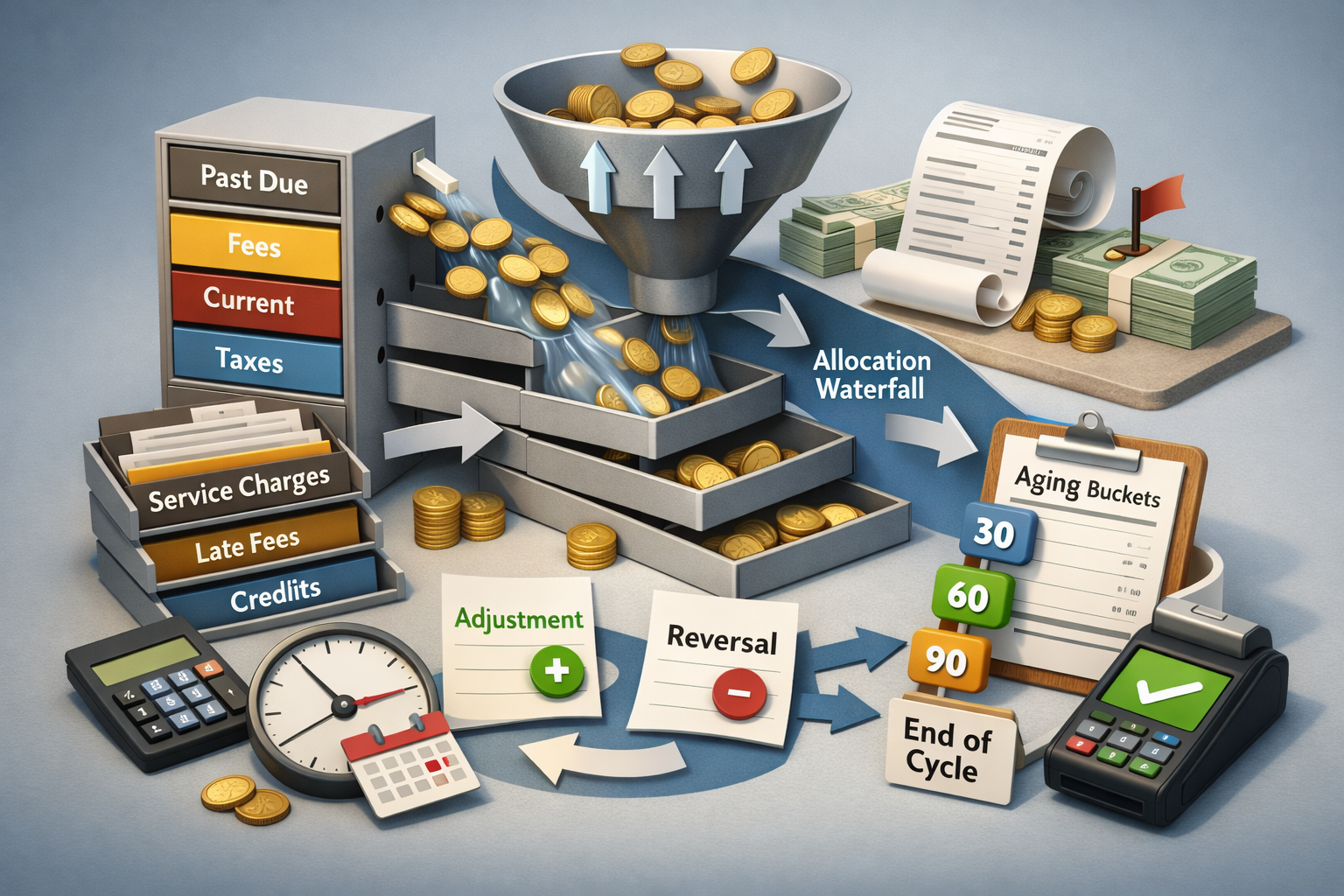 How Consumer Billing Systems Allocate Payments and Adjustments