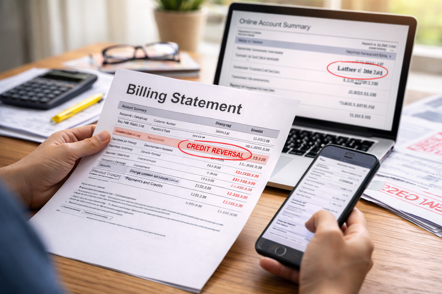 Billing Adjustment Reversed After Credit Was Applied
