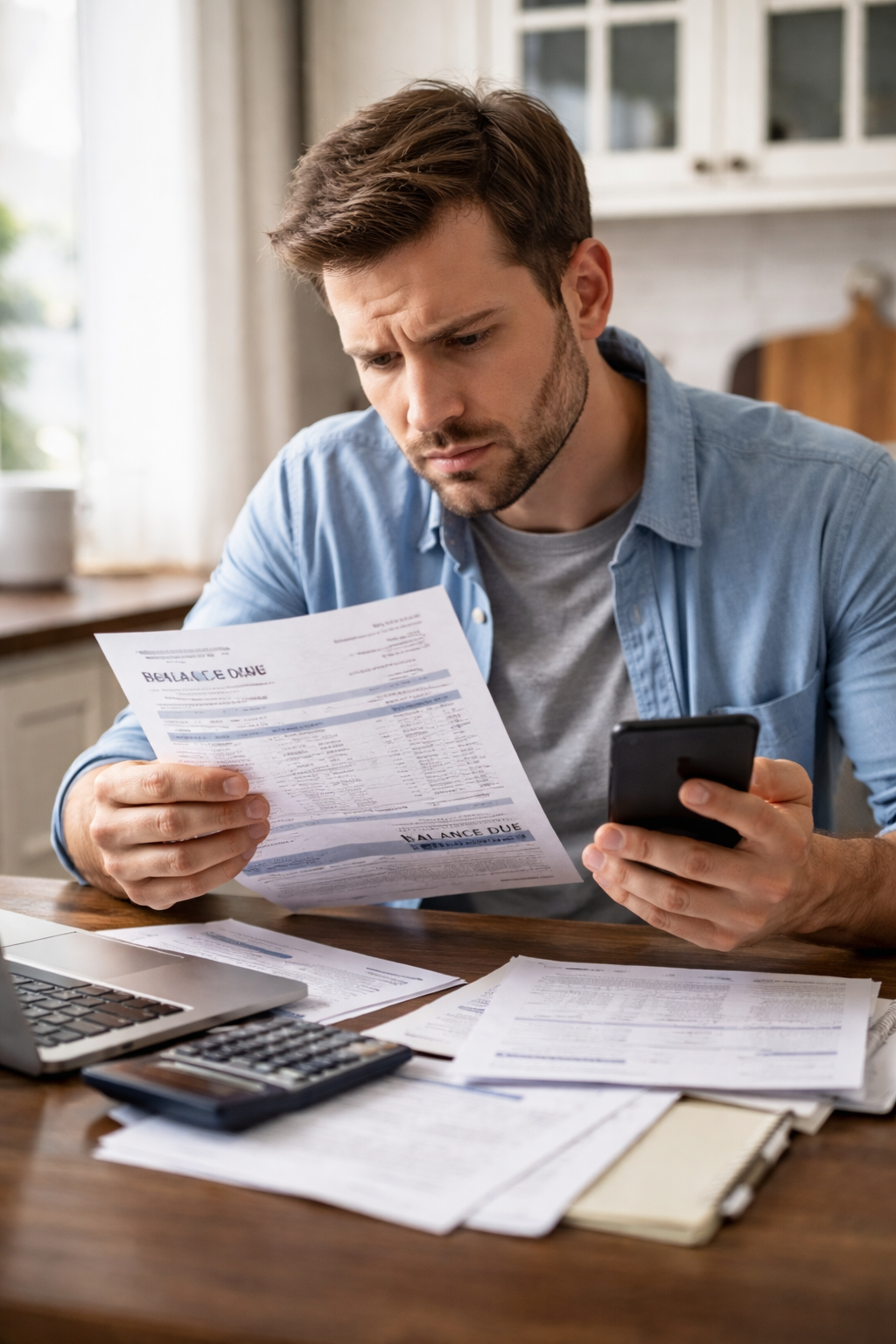 Medical Bill Shows Balance After Payment